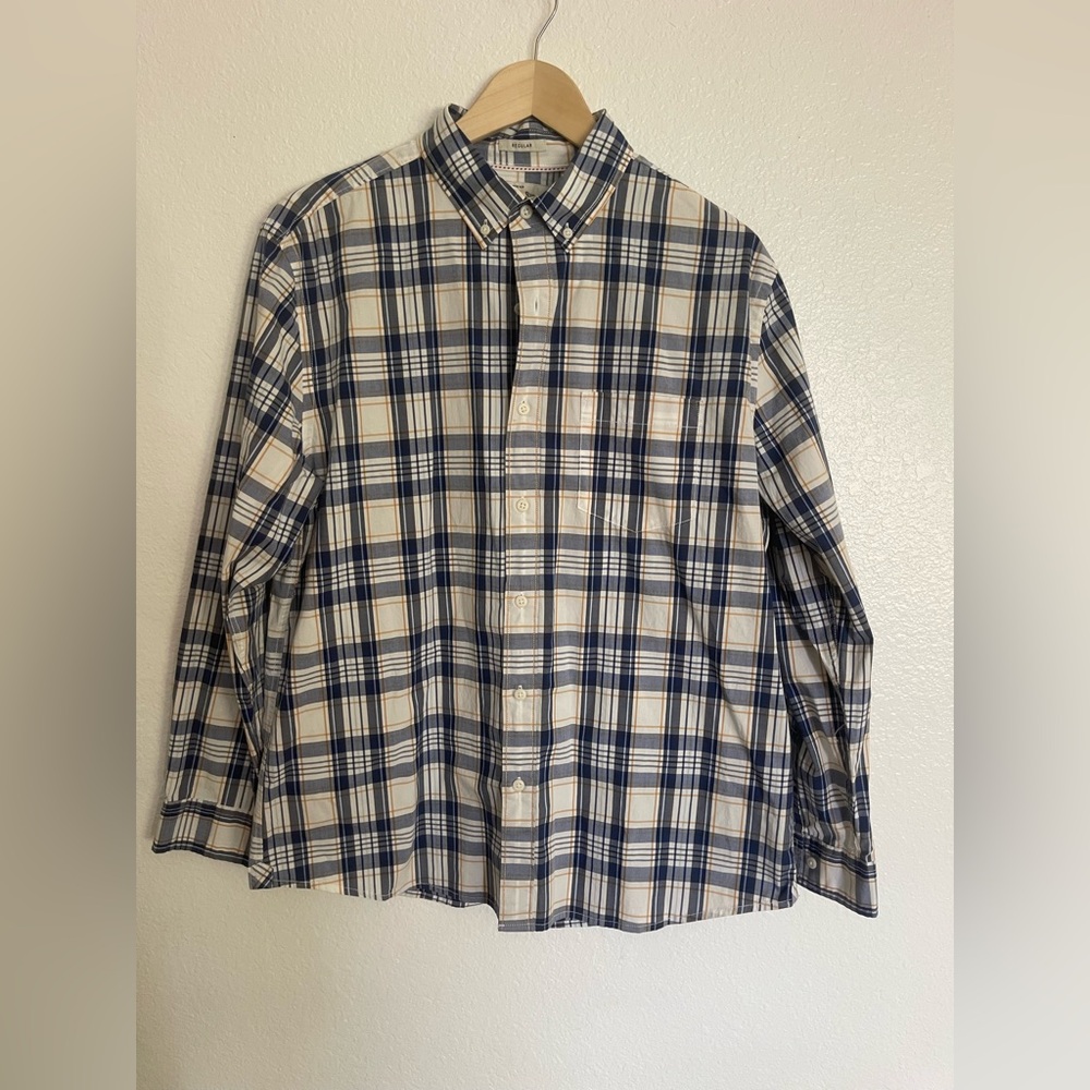 Hawker Rye Casual Blue and White Plaid Button Down Shirt